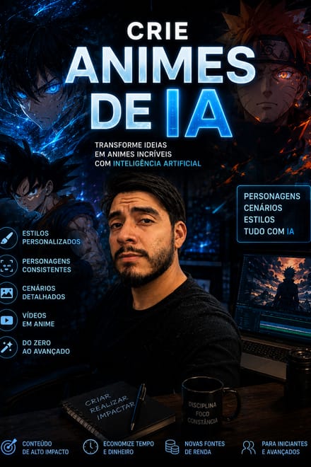 Capa do módulo 11: Crie animes de IA