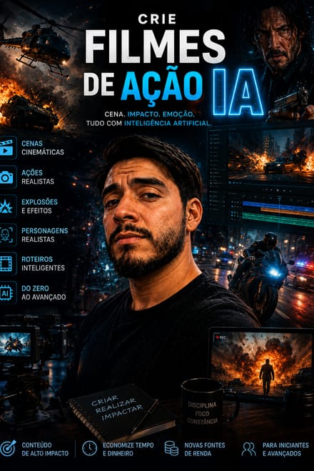Capa do módulo 6: Crie filmes de ação com IA