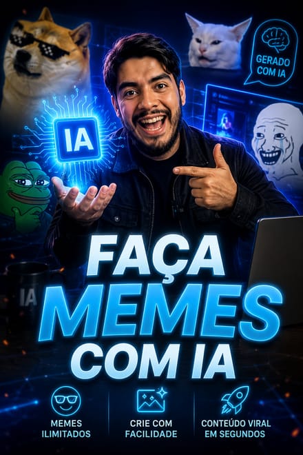 Capa do módulo 8: Faça memes com IA